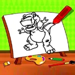 Easy Kids Coloring Dinosaur - free online game
