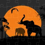 Elephant Silhouette Jigsaw - free online game