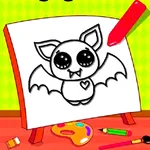 Easy Kids Coloring Bat - free online game